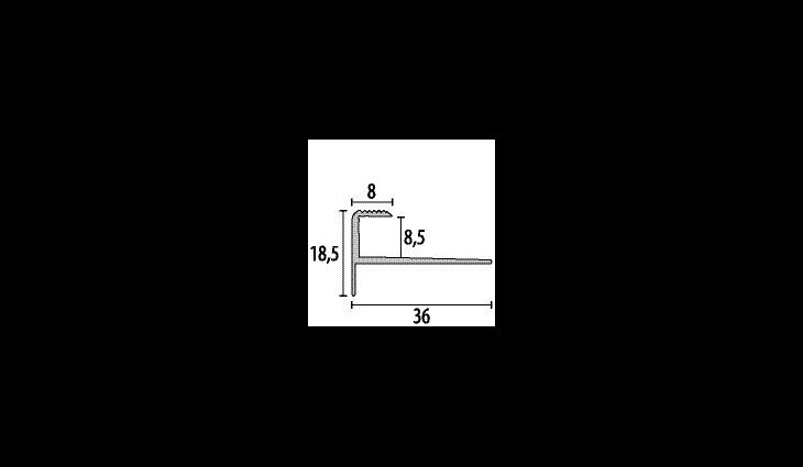  Treppenkante 810 Einschub+Nase silber 8,5mm - 250