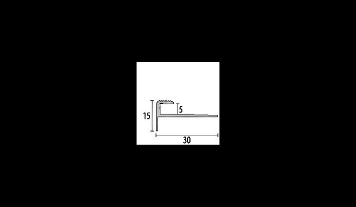  Treppenkante 807 Nase+Einschub silber 5mm