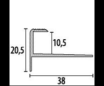 Treppenkante 811 Einschub+Nase e.o. 10,5 mm - 250