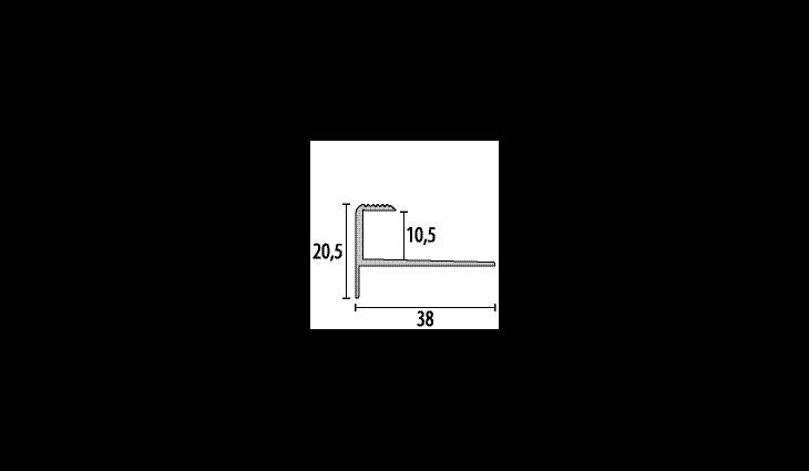  Treppenkante 811 Einschub+Nase e.o. 10,5 mm - 250