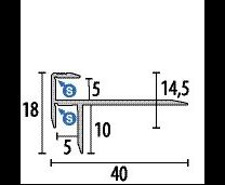  Treppenkante 830 EinschubEinschub e.o. 5 mm - 250