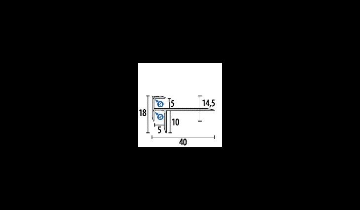  Treppenkante 830 EinschubEinschub e.o. 5 mm - 250