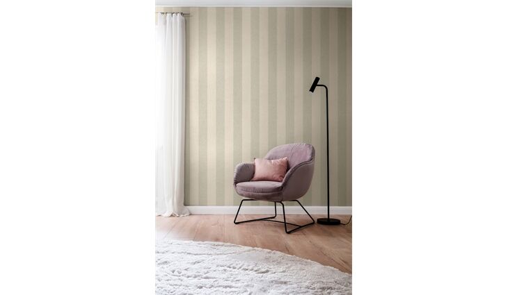 Rasch SCHÖNER WOHNEN Vliestapete 600742 Stripe Sand