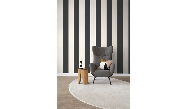 Rasch SCHÖNER WOHNEN Wandbild XXL STRIPE Fototapete schwarz 366662