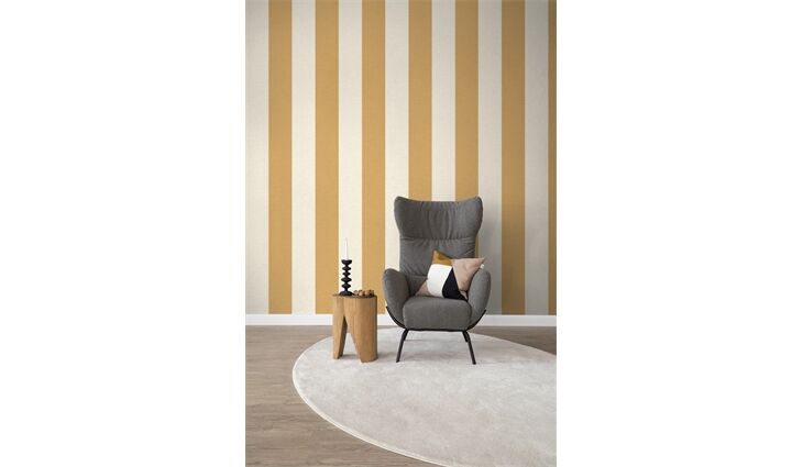 Rasch SCHÖNER WOHNEN Wandbild XXL STRIPE Fototapete gelb 366860