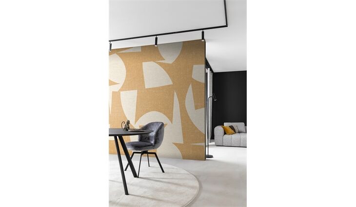Rasch SCHÖNER WOHNEN Wandbild XXL ABSTRACT Fototapete gelb 366853