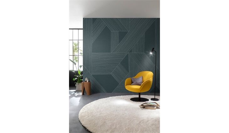 Rasch SCHÖNER WOHNEN Wandbild XXL LINES Fototapete blau 366808