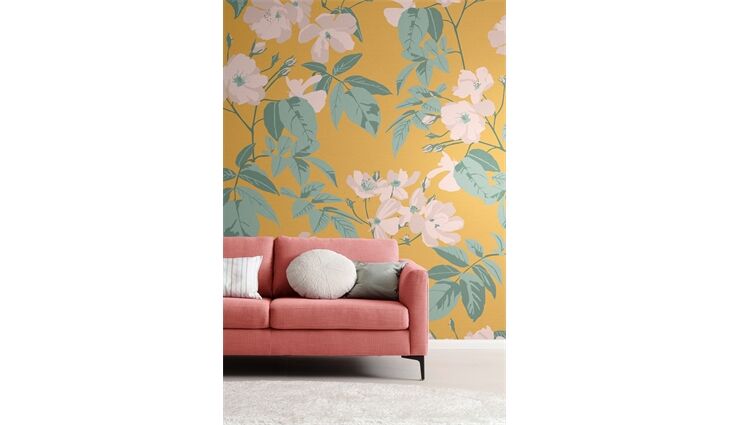 Rasch SCHÖNER WOHNEN Wandbild XXL FLOWERS Fototapete gelb 366822