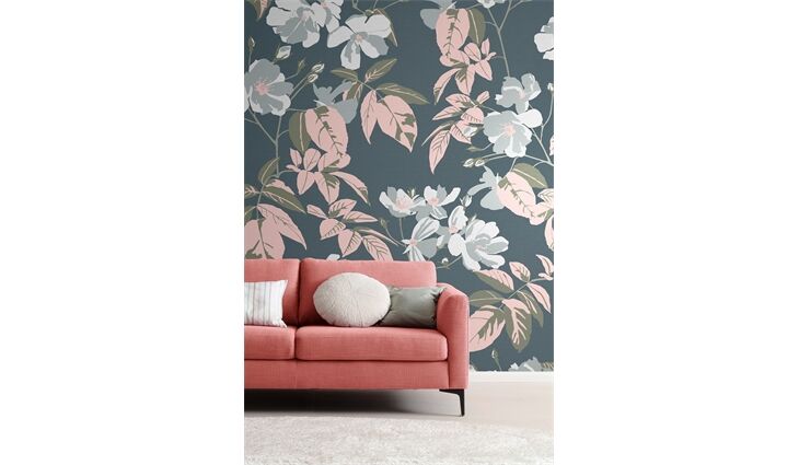 Rasch SCHÖNER WOHNEN Wandbild XXL FLOWERS Fototapete blau 366846