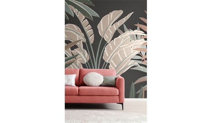 Rasch SCHÖNER WOHNEN Wandbild XXL JUNGLE Fototapete schwarz 366778