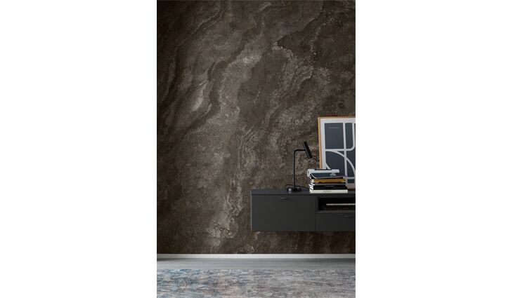 Rasch SCHÖNER WOHNEN Wandbild XXL MARBLE Fototapete schwarz 366709