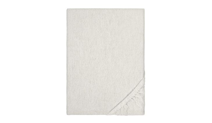  Feinbiber Melange Spannbetttuch beige - 200