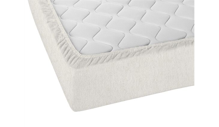  Feinbiber Melange Spannbetttuch beige - 200