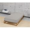  Feinbiber Melange Spannbetttuch grau - 100