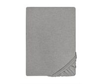 Feinbiber Melange Spannbetttuch grau - 160