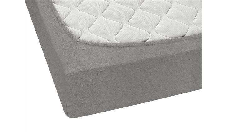  Feinbiber Melange Spannbetttuch grau - 160