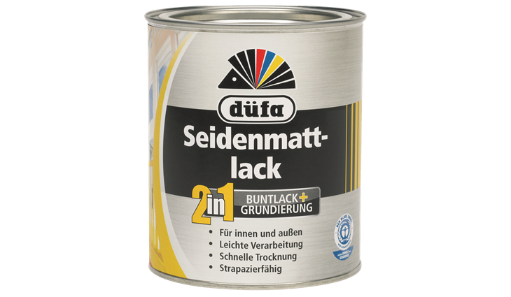 Düfa Seidenmattlack 2in1 Silbergrau 7001 - 375 ml