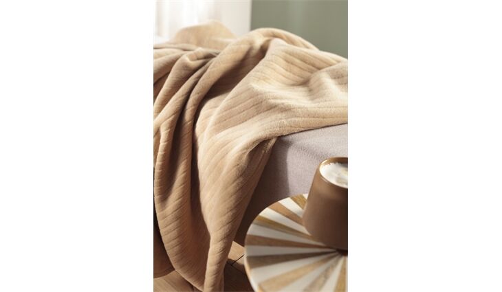 Biederlack Wohndecke Feel Sand 150x200