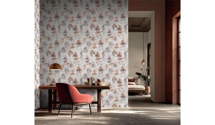 Erismann Vliestapete 10557-11 Forest Dreams Bäume violette