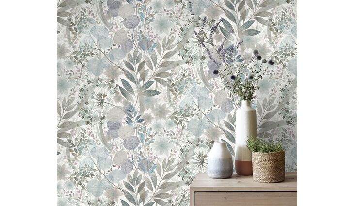 Erismann Vliestapete10506-24 Secret Garden Blätter blau