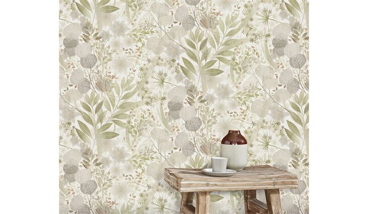 Erismann Vliestapete10506-35 Secret Garden Blätter grün