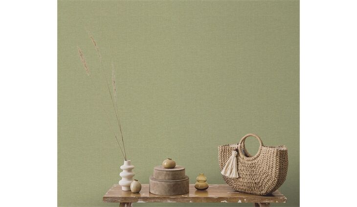 Erismann Vliestapete10510-07 Secret Garden Uni grün