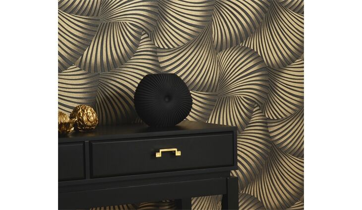 Erismann Vliestapete 10525-15 GMK Fashion Fächer schwarz