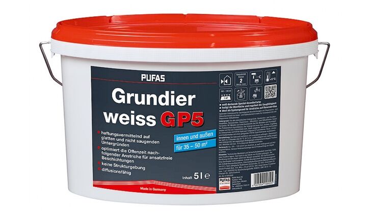 Pufas Grundierweiss GP 5 - 5 L