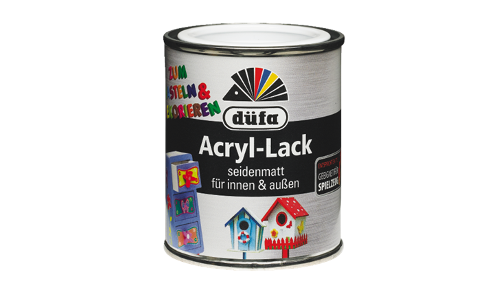Düfa Acryl Seidenmattlack schwarz - 125 ml