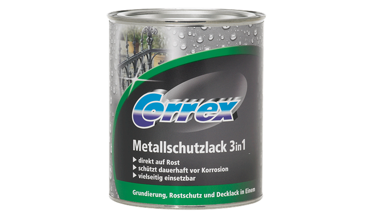 Correx Metallschutzlack 3in1 schwarz - 750 ml