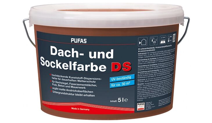 Pufas Dach- + Sockelfarbe DS Anthrazit - 5 L