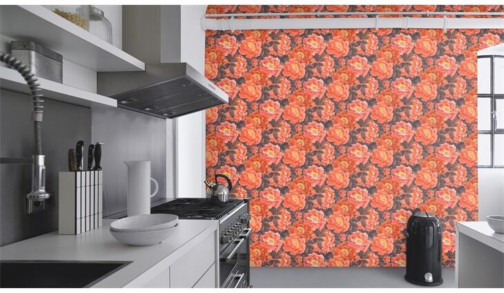 Rasch Vliestapete 408348 Kimono Blüte terra